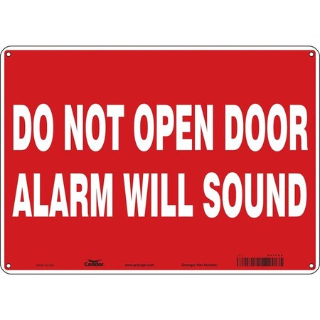 Safety Sign Emergency Exit, 10 in H, 14 in W, Aluminum, Horizontal Rectangle, English, 467P58 MPN:467P58