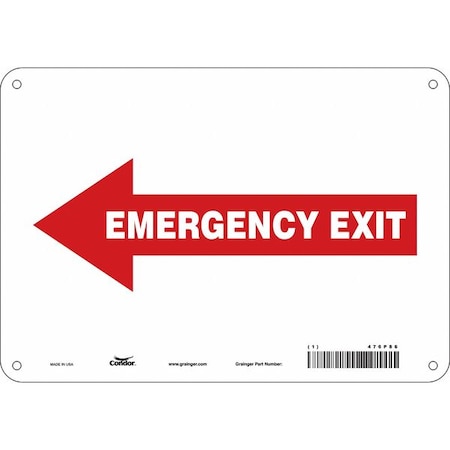 Exit Sign, Aluminum, 10