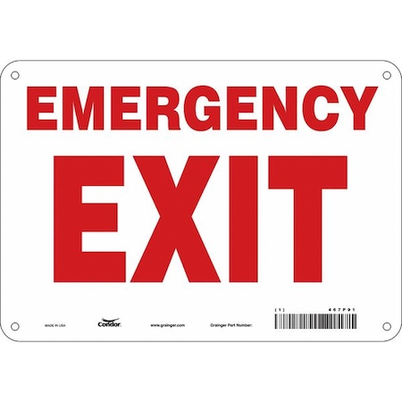 Exit Sign, Aluminum, 10