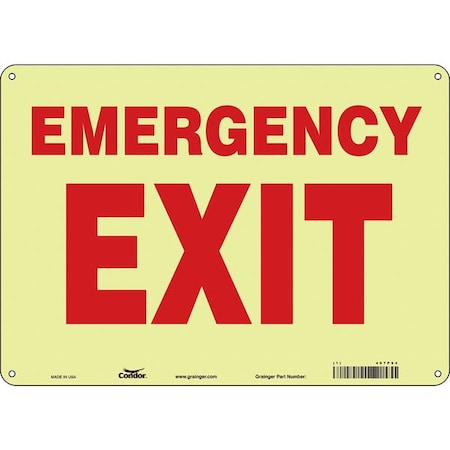 Exit Sign, Plastic, 14