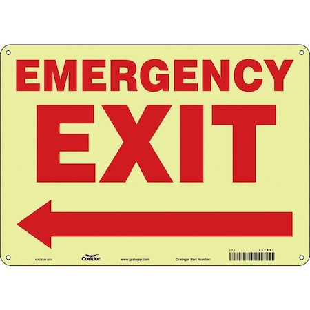 Exit Sign, Plastic, 14