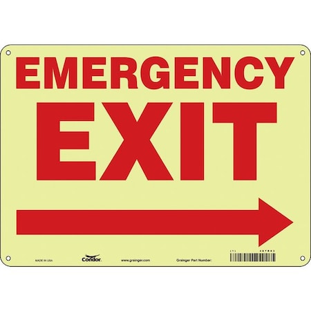 Exit Sign, Plastic, 14