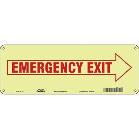 Exit Sign, Plastic, 14