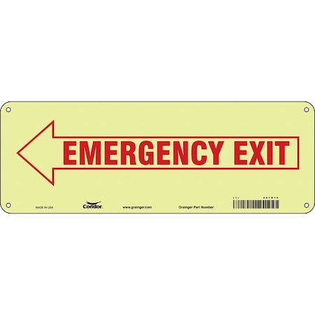 Exit Sign, Plastic, 14