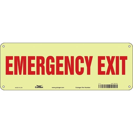 Exit Sign, Plastic, 14