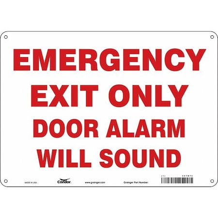Exit Sign, Aluminum, 14