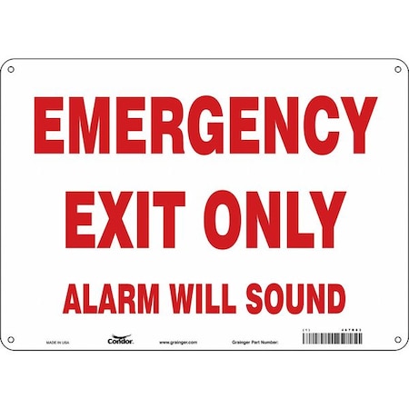 Exit Sign, Aluminum, 14