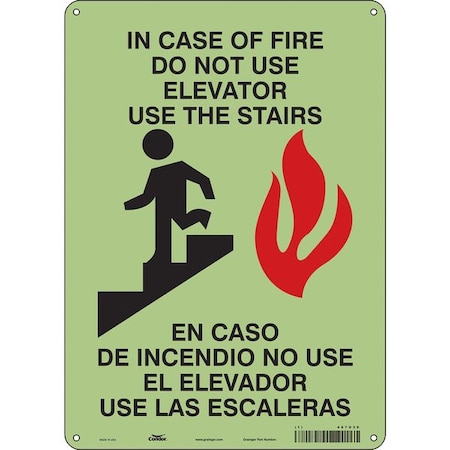 Safety Sign Emergency Exit, Polyethylene, 10 in W, 14 in H, White MPN:467U39