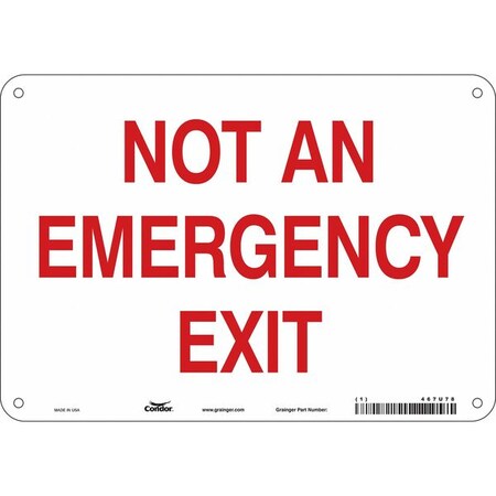 Exit Sign, Aluminum, 10