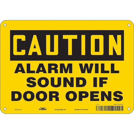 Safety Sign Emergency Exit, 7 in H, 10 in W, Polyethylene, Vertical Rectangle, English, 467V20 MPN:467V20