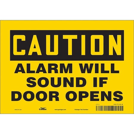 Safety Sign Emergency Exit, 7 in H, 10 in W, Vinyl, Vertical Rectangle, English, 467V24 MPN:467V24