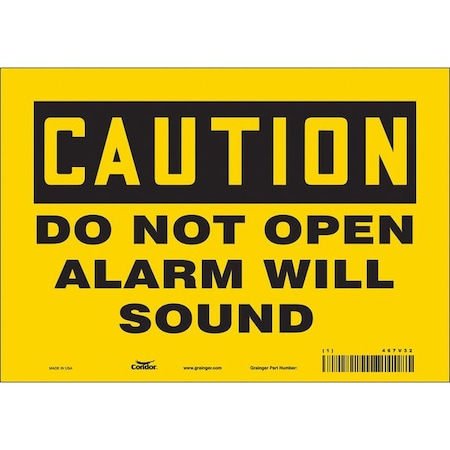 Safety Sign Emergency Exit, 7 in H, 10 in W, Vinyl, Vertical Rectangle, English, 467V32 MPN:467V32