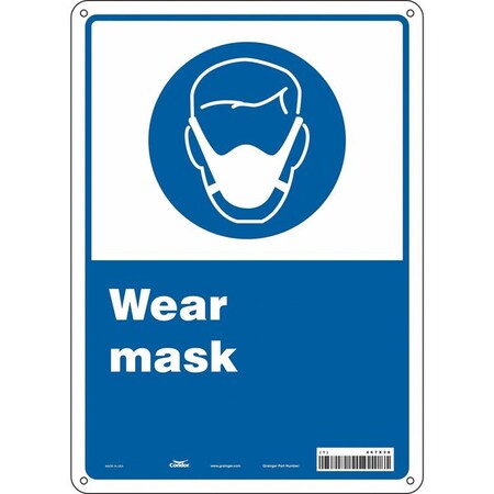 Safety Sign, 14 in Height, 10 in Width, Vinyl, Vertical Rectangle, English, 467X38 MPN:467X38