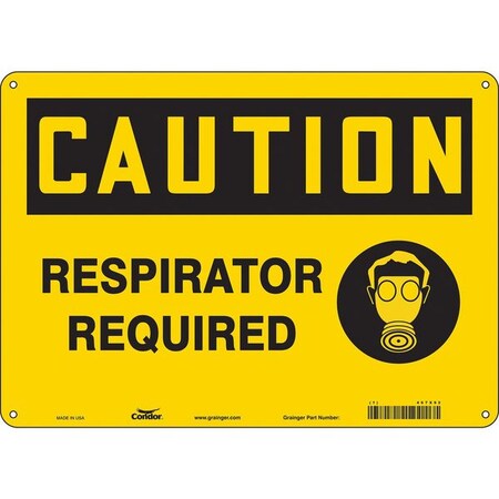 Safety Sign, 10 in Height, 14 in Width, Aluminum, Horizontal Rectangle, English, 467X92 MPN:467X92