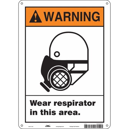 Safety Sign, 14 in Height, 10 in Width, Aluminum, Vertical Rectangle, English, 468A57 MPN:468A57