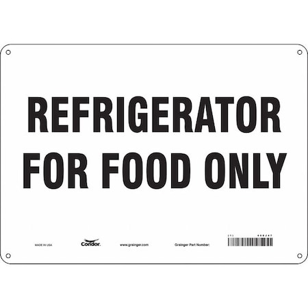 Refrigerator For Food Only, 14 in W x 10 in H, Horizontal Rectangle, Aluminum, 468J47 MPN:468J47
