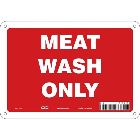 Meat Wash Only, 10 in W x 7 in H, Vertical Rectangle, Polyethylene, 468J63 MPN:468J63