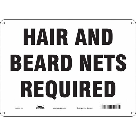 Safety Sign, 10 in Height, 14 in Width, Aluminum, Horizontal Rectangle, English, 468J98 MPN:468J98