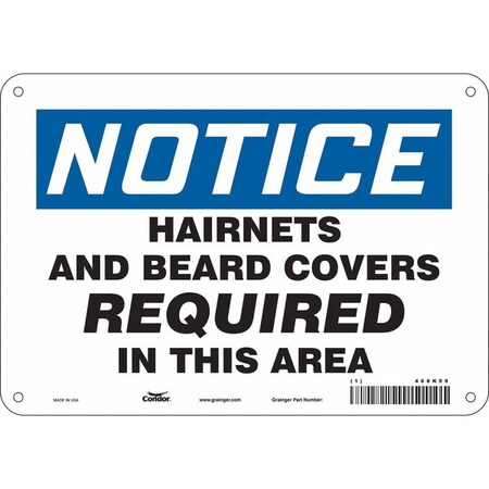 Safety Sign, 7 in Height, 10 in Width, Polyethylene, Vertical Rectangle, English, 468K99 MPN:468K99