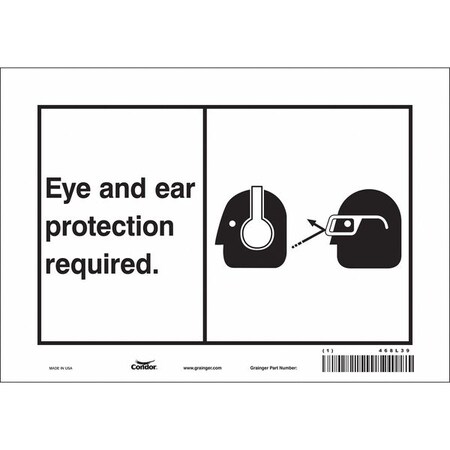 Safety Sign, 7 in Height, 10 in Width, Vinyl, Vertical Rectangle, English, 468L39 MPN:468L39