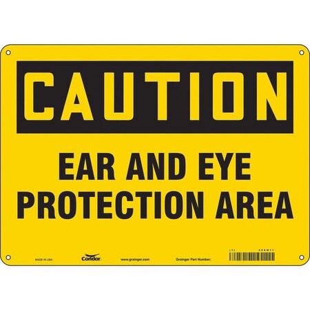 Safety Sign, 10 in Height, 14 in Width, Polyethylene, Horizontal Rectangle, English, 468M11 MPN:468M11