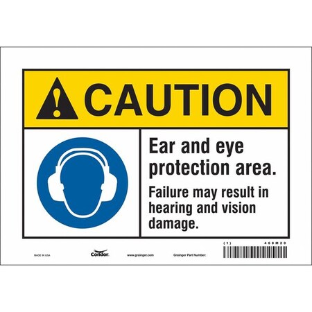 Safety Sign, 7 in Height, 10 in Width, Vinyl, Vertical Rectangle, English, 468M20 MPN:468M20