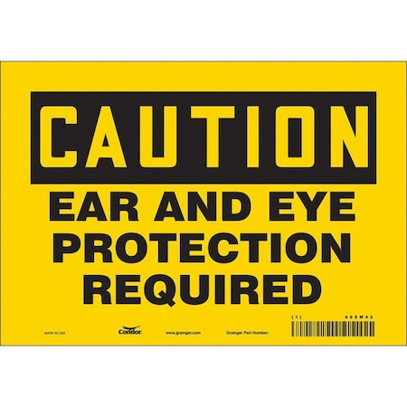 Safety Sign, 7 in Height, 10 in Width, Vinyl, Vertical Rectangle, English, 468M42 MPN:468M42