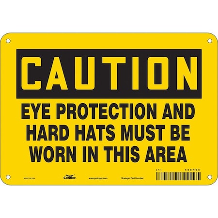 Safety Sign, 7 in Height, 10 in Width, Aluminum, Vertical Rectangle, English, 468N05 MPN:468N05