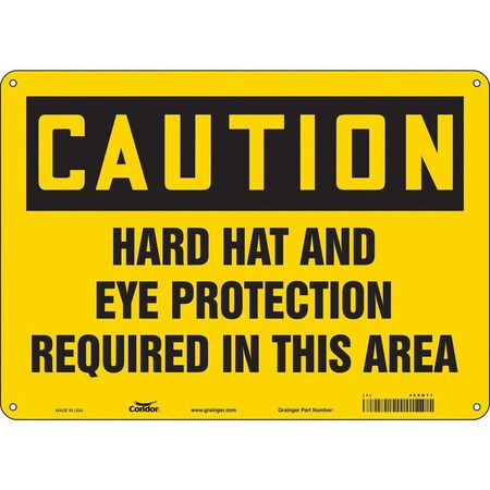 Safety Sign, 10 in Height, 14 in Width, Polyethylene, Horizontal Rectangle, English, 468N17 MPN:468N17