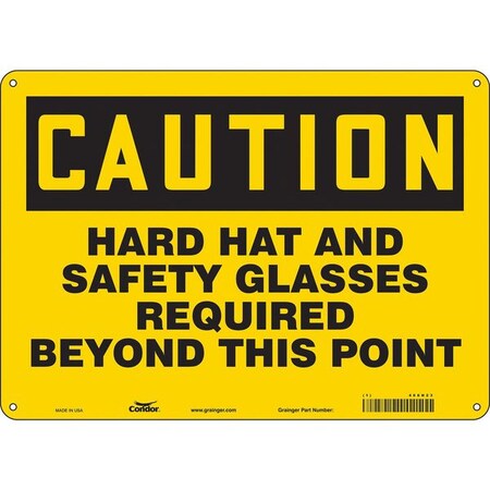 Safety Sign, 10 in Height, 14 in Width, Aluminum, Horizontal Rectangle, English, 468N23 MPN:468N23