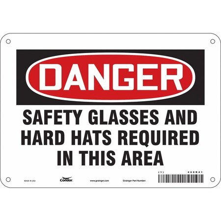 Safety Sign, 7 in Height, 10 in Width, Aluminum, Vertical Rectangle, English, 468R41 MPN:468R41