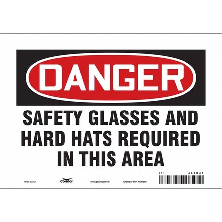 Safety Sign, 7 in Height, 10 in Width, Vinyl, Vertical Rectangle, English, 468R45 MPN:468R45