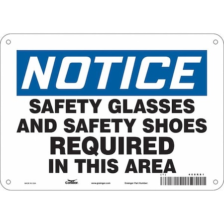 Safety Sign, 7 in Height, 10 in Width, Polyethylene, Vertical Rectangle, English, 468R81 MPN:468R81
