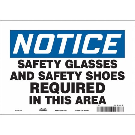Safety Sign, 7 in Height, 10 in Width, Vinyl, Vertical Rectangle, English, 468R83 MPN:468R83