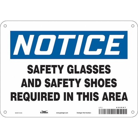 Safety Sign, 7 in Height, 10 in Width, Polyethylene, Vertical Rectangle, English, 468R87 MPN:468R87