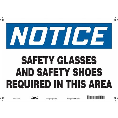 Safety Sign, 10 in Height, 14 in Width, Polyethylene, Horizontal Rectangle, English, 468R88 MPN:468R88