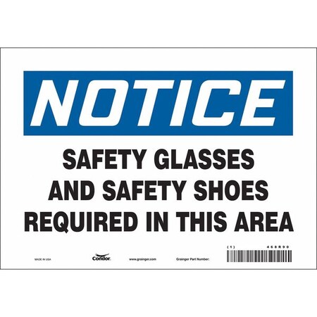 Safety Sign, 7 in Height, 10 in Width, Vinyl, Vertical Rectangle, English, 468R90 MPN:468R90
