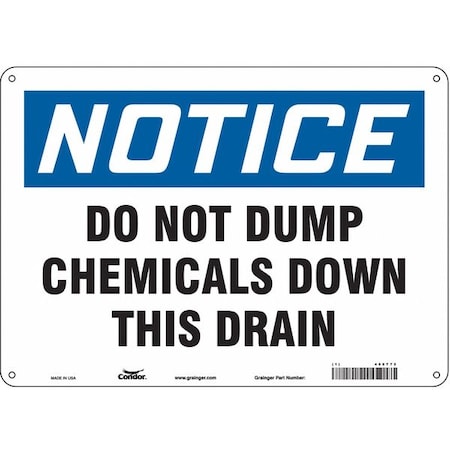 Safety Sign, 10 in Height, 14 in Width, Aluminum, Horizontal Rectangle, English, 468T72 MPN:468T72