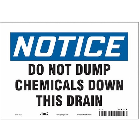 Safety Sign, 7 in Height, 10 in Width, Vinyl, Vertical Rectangle, English, 468T78 MPN:468T78