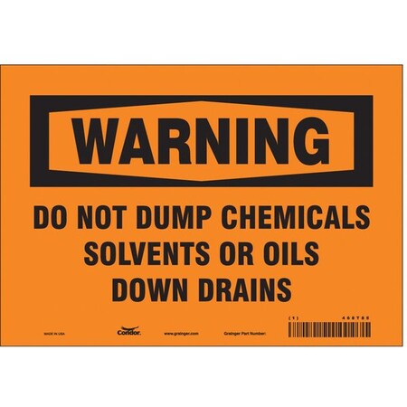 Safety Sign, 7 in Height, 10 in Width, Vinyl, Vertical Rectangle, English, 468T85 MPN:468T85