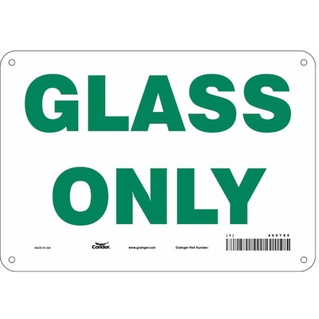 Glass Only, 10 in W x 7 in H, Vertical Rectangle, Aluminum, 468T99 MPN:468T99