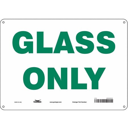 Glass Only, 14 in W x 10 in H, Horizontal Rectangle, Polyethylene, 468U03 MPN:468U03
