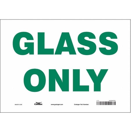 Glass Only, 14 in W x 10 in H, Horizontal Rectangle, Vinyl, 468U05 MPN:468U05