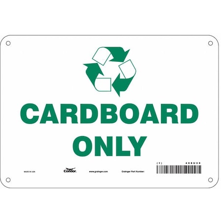 Cardboard Only, 10 in W x 7 in H, Vertical Rectangle, Aluminum, 468U06 MPN:468U06
