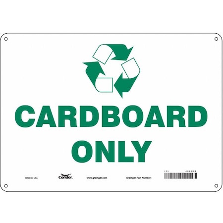 Cardboard Only, 14 in W x 10 in H, Horizontal Rectangle, Polyethylene, 468U09 MPN:468U09
