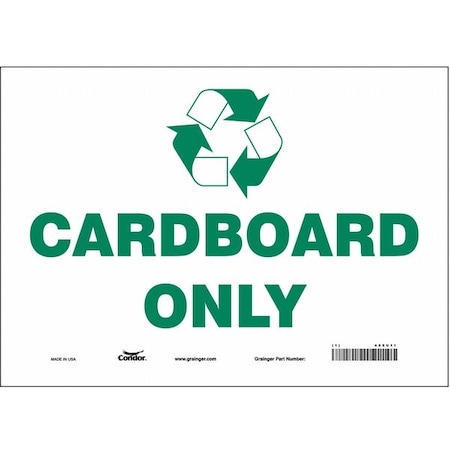 Cardboard Only, 14 in W x 10 in H, Horizontal Rectangle, Vinyl, 468U11 MPN:468U11