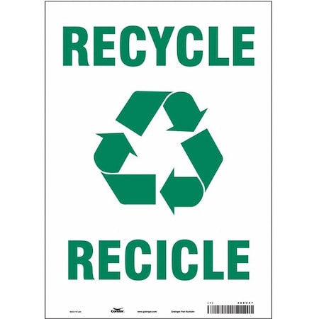 Recycle/Recicle, 10 in W x 14 in H, Vertical Rectangle, Vinyl, 468U67 MPN:468U67