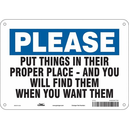 PUT THINGS IN THEIR PROPER PLACES-AND YOU WILL FIND THEM WHEN YOU WANT THEM, 10 in W x, 468V79 MPN:468V79