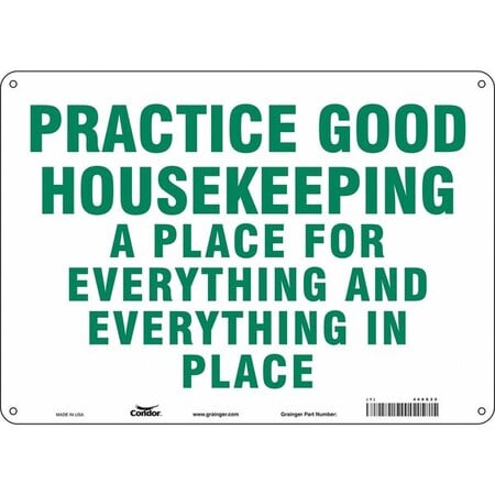 PRACTICE GOOD HOUSEKEEPING A PLACE FOR EVERYTHING AND EVERYTHING IN PLACE, 14 in W x 10 in H, 468X20 MPN:468X20