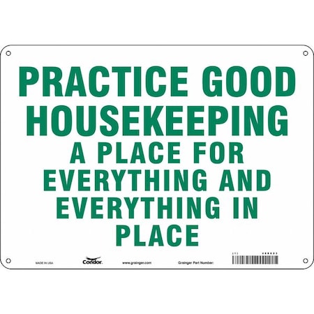 PRACTICE GOOD HOUSEKEEPING A PLACE FOR EVERYTHING AND EVERYTHING IN PLACE, 14 in W x 10 in H, 468X23 MPN:468X23